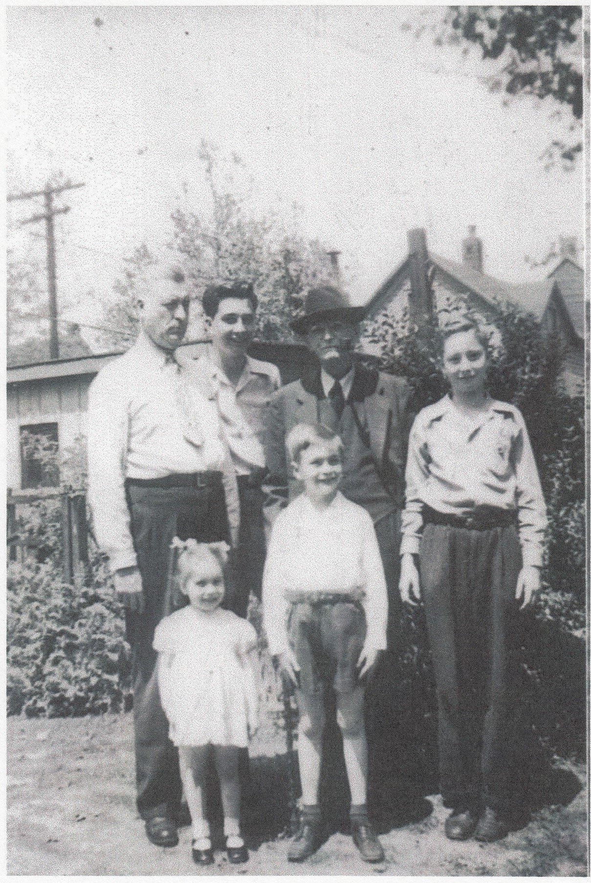 Eugene Deruntz with four of his children